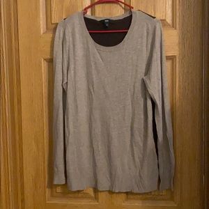 Target XL Tan and Gray Sweater